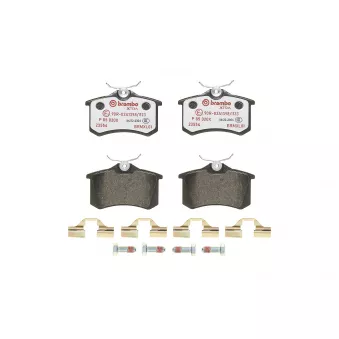 Jeu de 4 plaquettes de frein arrière BREMBO P 85 020X