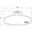 Jeu de 4 plaquettes de frein avant BREMBO P 85 022 - Visuel 2