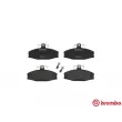 Jeu de 4 plaquettes de frein avant BREMBO P 85 022 - Visuel 1
