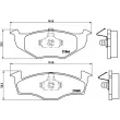 Jeu de 4 plaquettes de frein avant BREMBO P 85 025 - Visuel 2
