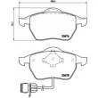 Jeu de 4 plaquettes de frein avant BREMBO P 85 026 - Visuel 2