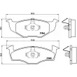 Jeu de 4 plaquettes de frein avant BREMBO P 85 030 - Visuel 2
