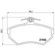 Jeu de 4 plaquettes de frein avant BREMBO P 85 032 - Visuel 2
