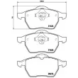 Jeu de 4 plaquettes de frein avant BREMBO P 85 036 - Visuel 2