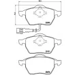 Jeu de 4 plaquettes de frein avant BREMBO P 85 045 - Visuel 2