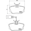 Jeu de 4 plaquettes de frein arrière BREMBO P 85 046 - Visuel 2