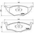 Jeu de 4 plaquettes de frein avant BREMBO P 85 055 - Visuel 2