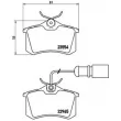 Jeu de 4 plaquettes de frein arrière BREMBO P 85 058 - Visuel 2
