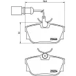 Jeu de 4 plaquettes de frein arrière BREMBO P 85 059 - Visuel 2