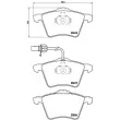 Jeu de 4 plaquettes de frein avant BREMBO P 85 062 - Visuel 2