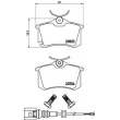 Jeu de 4 plaquettes de frein arrière BREMBO P 85 066 - Visuel 2