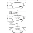 Jeu de 4 plaquettes de frein arrière BREMBO P 85 068 - Visuel 2