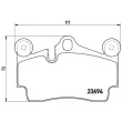 Jeu de 4 plaquettes de frein arrière BREMBO P 85 070 - Visuel 2