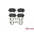 Jeu de 4 plaquettes de frein arrière BREMBO P 85 073 - Visuel 1