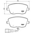 Jeu de 4 plaquettes de frein avant BREMBO P 85 077 - Visuel 2