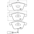 Jeu de 4 plaquettes de frein avant BREMBO P 85 079 - Visuel 2