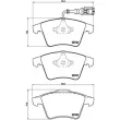 Jeu de 4 plaquettes de frein avant BREMBO P 85 081 - Visuel 2