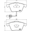 Jeu de 4 plaquettes de frein avant BREMBO P 85 084 - Visuel 2