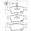 Jeu de 4 plaquettes de frein arrière BREMBO P 85 091 - Visuel 2