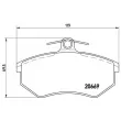 Jeu de 4 plaquettes de frein avant BREMBO P 85 092 - Visuel 2