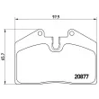Jeu de 4 plaquettes de frein avant BREMBO P 85 094 - Visuel 2