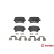 Jeu de 4 plaquettes de frein arrière BREMBO P 85 095 - Visuel 1