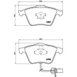 Jeu de 4 plaquettes de frein avant BREMBO P 85 097 - Visuel 2