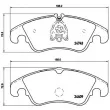 Jeu de 4 plaquettes de frein avant BREMBO P 85 098X - Visuel 2