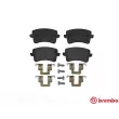 Jeu de 4 plaquettes de frein arrière BREMBO P 85 099 - Visuel 1