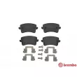 Jeu de 4 plaquettes de frein arrière BREMBO P 85 100 - Visuel 1