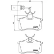 Jeu de 4 plaquettes de frein arrière BREMBO P 85 101 - Visuel 2