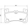 Jeu de 4 plaquettes de frein arrière BREMBO P 85 103 - Visuel 2