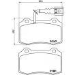 Jeu de 4 plaquettes de frein arrière BREMBO P 85 104 - Visuel 2