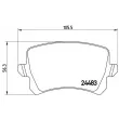 Jeu de 4 plaquettes de frein arrière BREMBO P 85 109 - Visuel 2