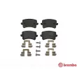 Jeu de 4 plaquettes de frein arrière BREMBO P 85 109 - Visuel 1