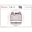 Jeu de 4 plaquettes de frein arrière BREMBO P 85 111 - Visuel 2