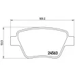 Jeu de 4 plaquettes de frein arrière BREMBO P 85 114 - Visuel 2