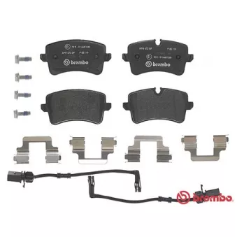 Jeu de 4 plaquettes de frein arrière BREMBO P 85 119