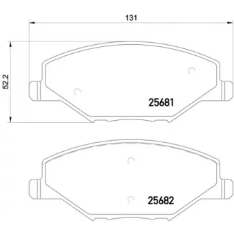 Jeu de 4 plaquettes de frein avant BREMBO P 85 121X