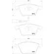 Jeu de 4 plaquettes de frein avant BREMBO P 85 129X - Visuel 2