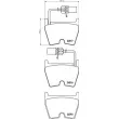 Jeu de 4 plaquettes de frein avant BREMBO P 85 132 - Visuel 2