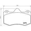 Jeu de 4 plaquettes de frein avant BREMBO P 85 134 - Visuel 2