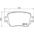 Jeu de 4 plaquettes de frein arrière BREMBO P 85 135X - Visuel 2