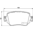 Jeu de 4 plaquettes de frein arrière BREMBO P 85 140 - Visuel 2