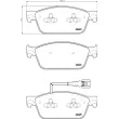 Jeu de 4 plaquettes de frein avant BREMBO P 85 141 - Visuel 2