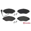 Jeu de 4 plaquettes de frein avant BREMBO P 85 144 - Visuel 1