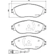 Jeu de 4 plaquettes de frein avant BREMBO P 85 144X - Visuel 2