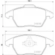 Jeu de 4 plaquettes de frein avant BREMBO P 85 148 - Visuel 2