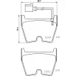 Jeu de 4 plaquettes de frein avant BREMBO P 85 152X - Visuel 2