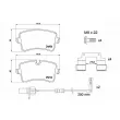 Jeu de 4 plaquettes de frein arrière BREMBO P 85 157 - Visuel 2